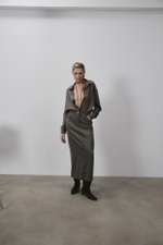 Юбка макси из шерсти