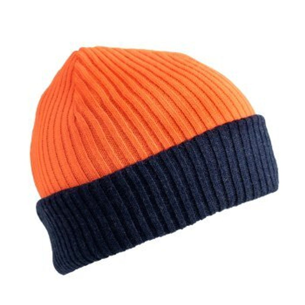 Шапка "СЛЕДОПЫТ-IRBIS" двусторонняя, охотничья (цв. оранжевый/серо-голубой), с отворотом