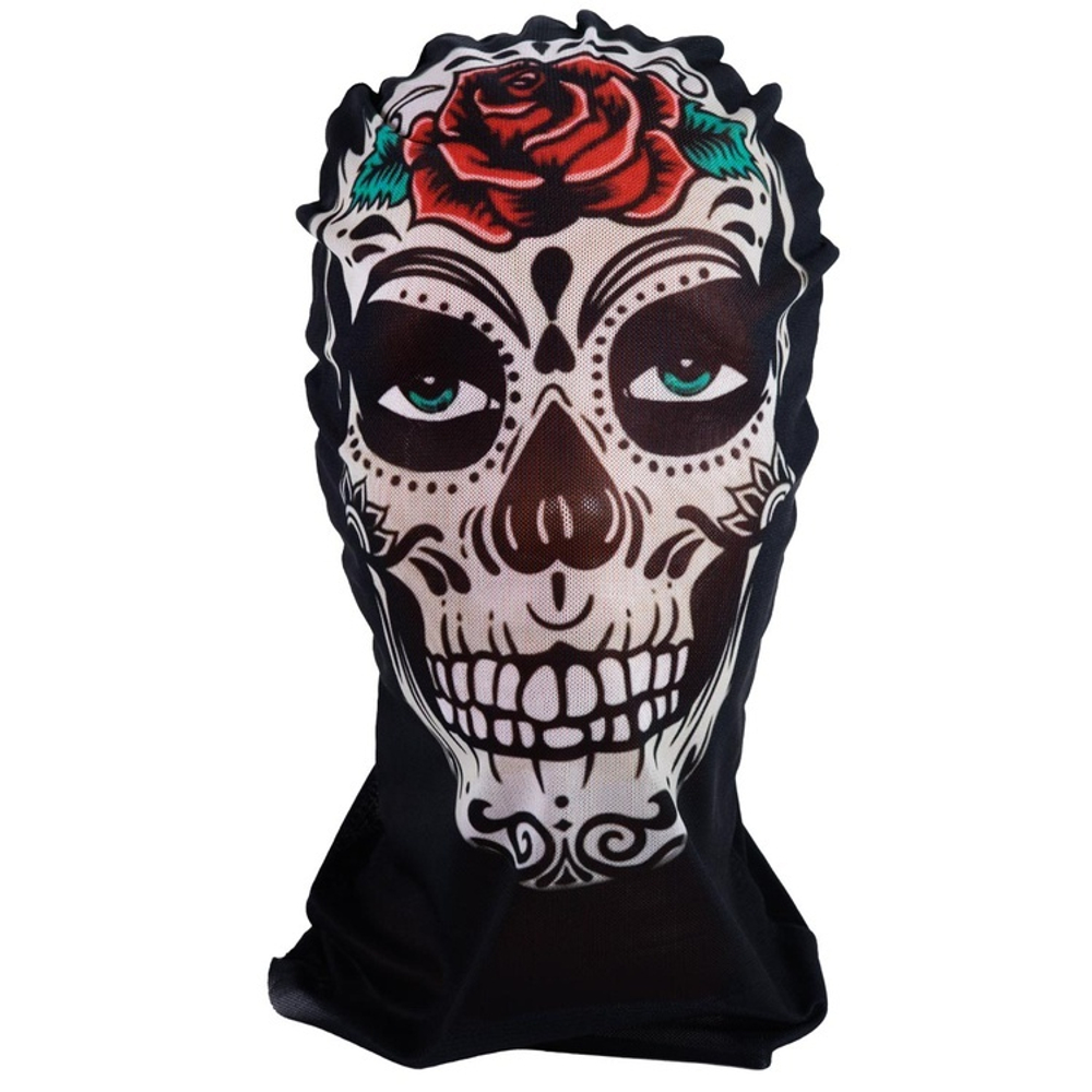 Маска тканевая "Череп с розой"