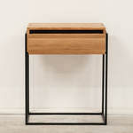 Туалетный столик консоль GEOFFREY G+K 63х35 см из массива дикого дуба в стиле лофт