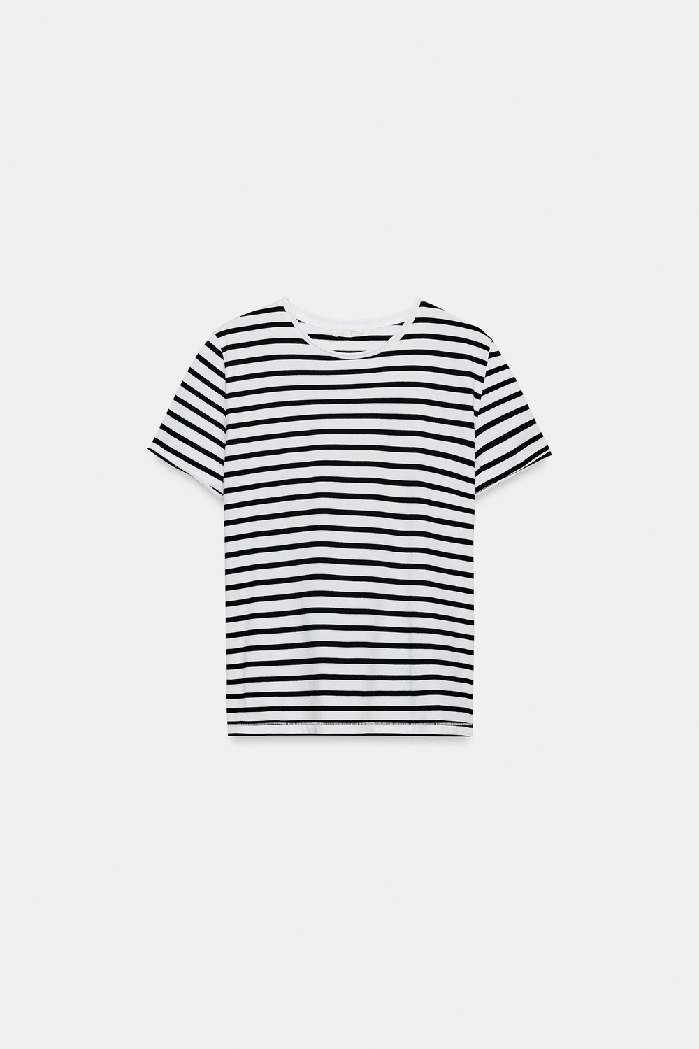 ZARA ФУТБОЛКА С КОРОТКИМИ РУКАВАМИ И ЭФФЕКТОМ ПОТЕРТОСТИ, ПОЛОСКИ