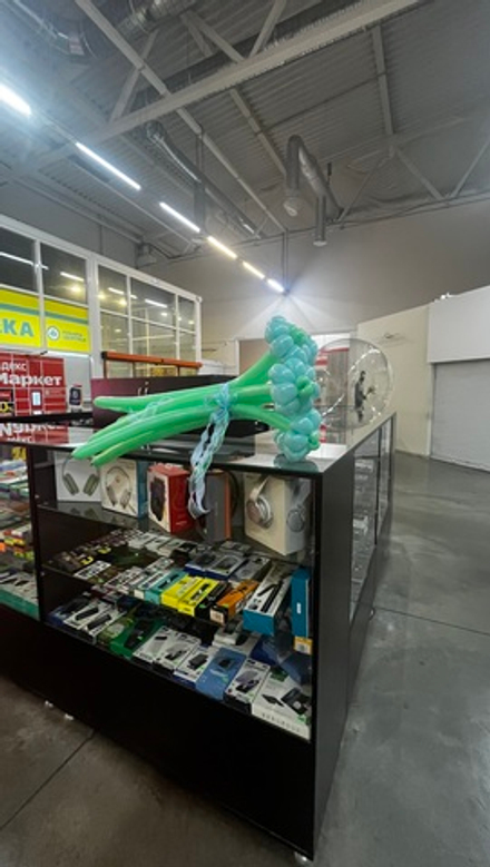 Букет из ромашек с прозрачным шаром Бабл