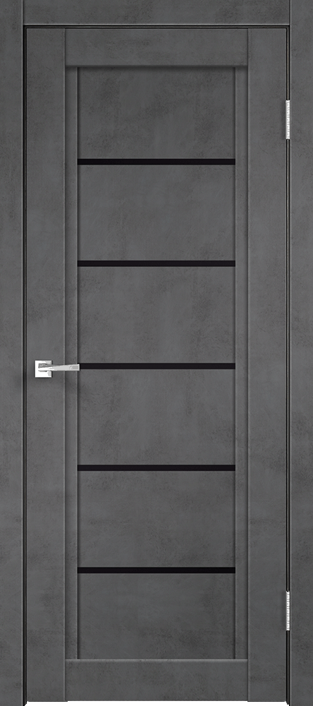 Межкомнатные двери VellDoris NEXT 1 ПВХ Муар темно-серый