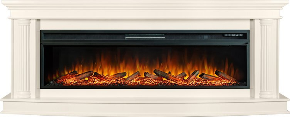 Каминокомплект Rome 60 - Слоновая кость с очагом Vision 60 LOG LED