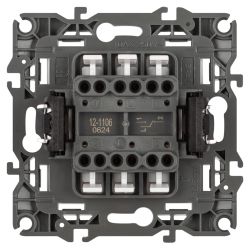 Переключатель ЭРА Серия 12 12-1106-16 двойной, 10АХ-250В, титан