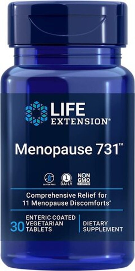 Life Extension, Менопауза, Menopause 731, 30 вегетарианских таблеток