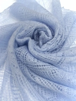 Оренбургский пуховый платок-паутинка А80-04 голубой