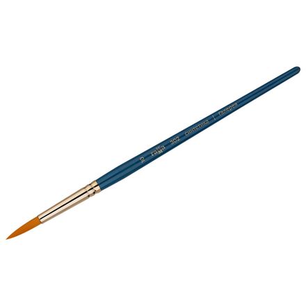 Кисть художественная профессиональная, синтетика мягкая, круглая № 10, короткая ручка, Гамма Галерея