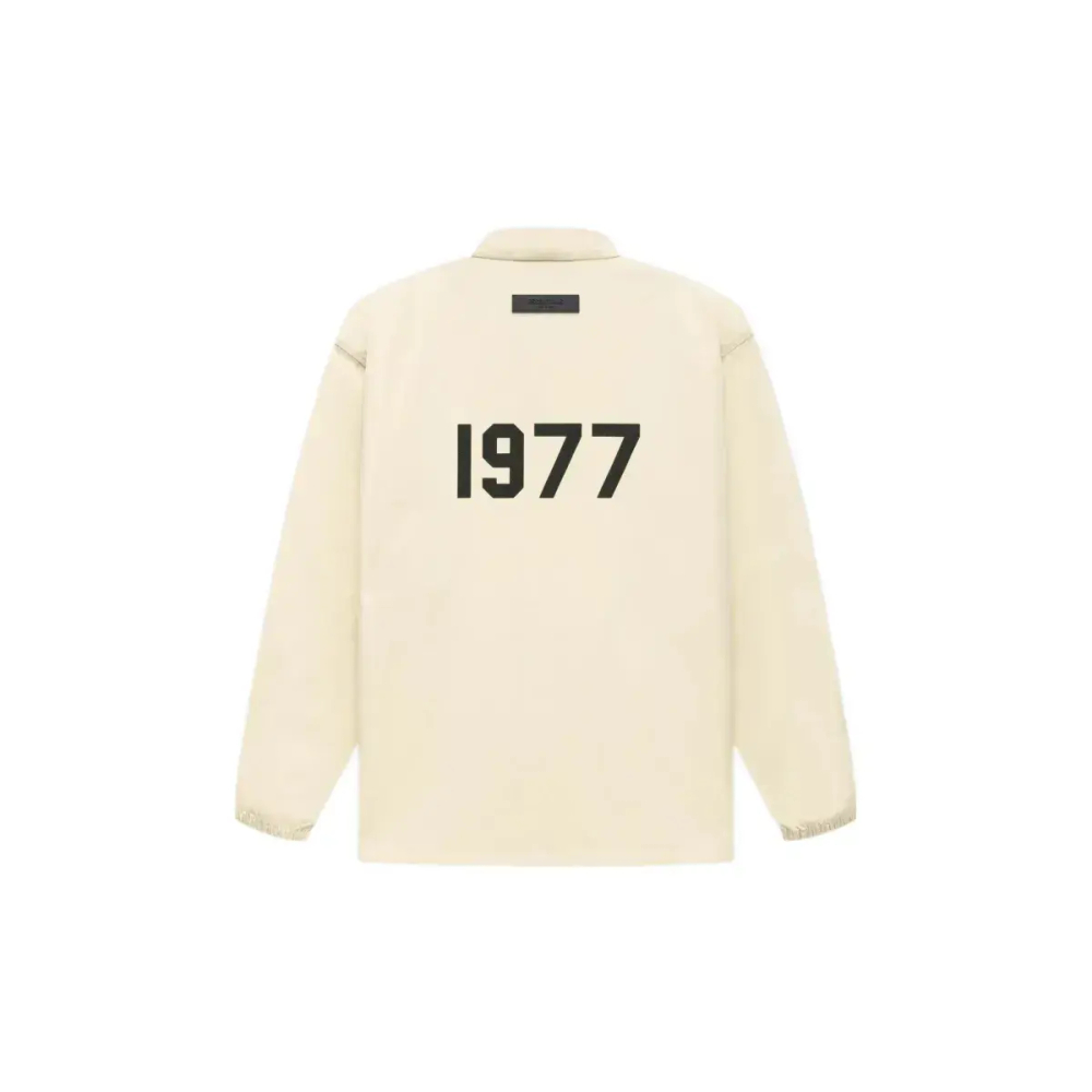 Fear of God Essentials FW22 1977 Cotton Coaches Jacket Egg shell
