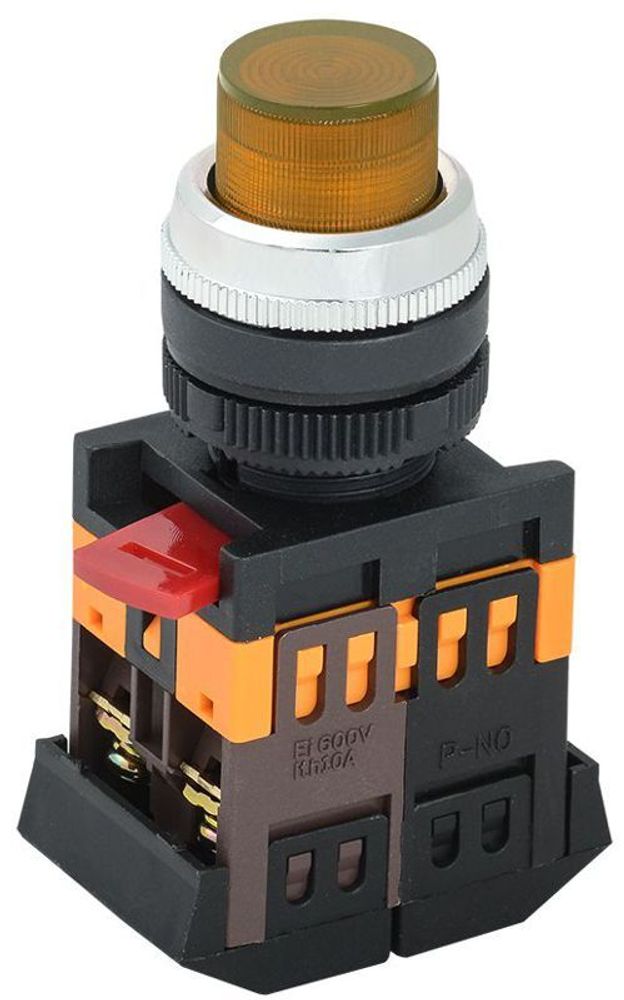 Кнопка ABLFP-22 d22мм 1з+1р 240В неон желт. IEK BBT20-ABLFP-K05 Кнопка ABLFP-22 d22мм 1з+1р 240В неон желт. IEK BBT20-ABLFP-K05
