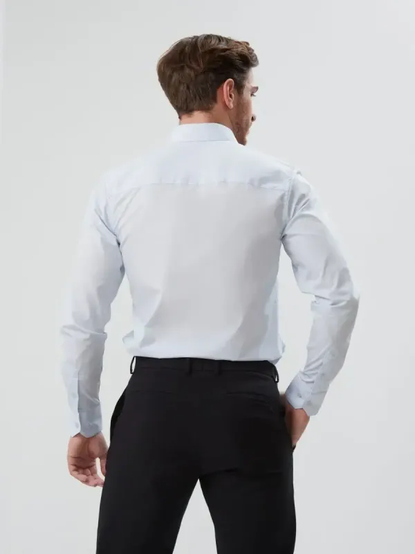 Рубашка приталенная SLIM FIT с длинным рукавом, светло-голубая