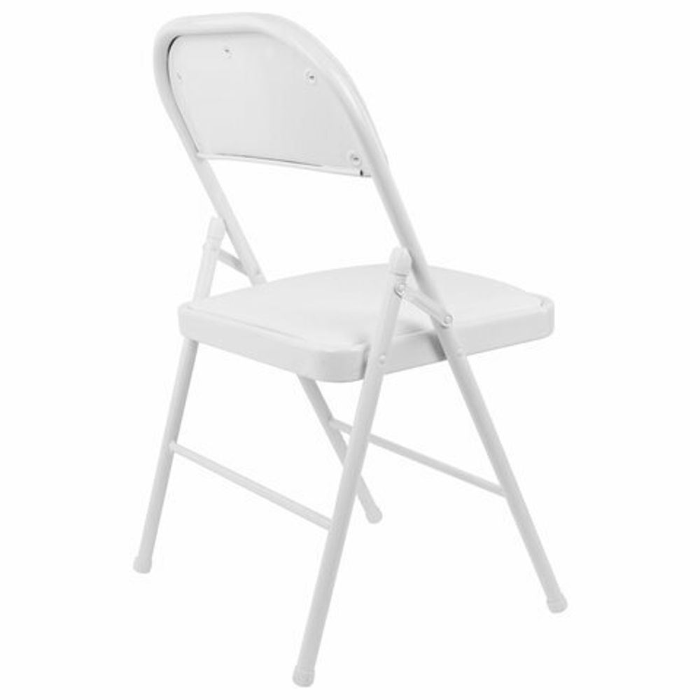 Стул складной BRABIX "Golf Plus CF-003 КОМФОРТ", белый каркас, кожзам белый, 532888