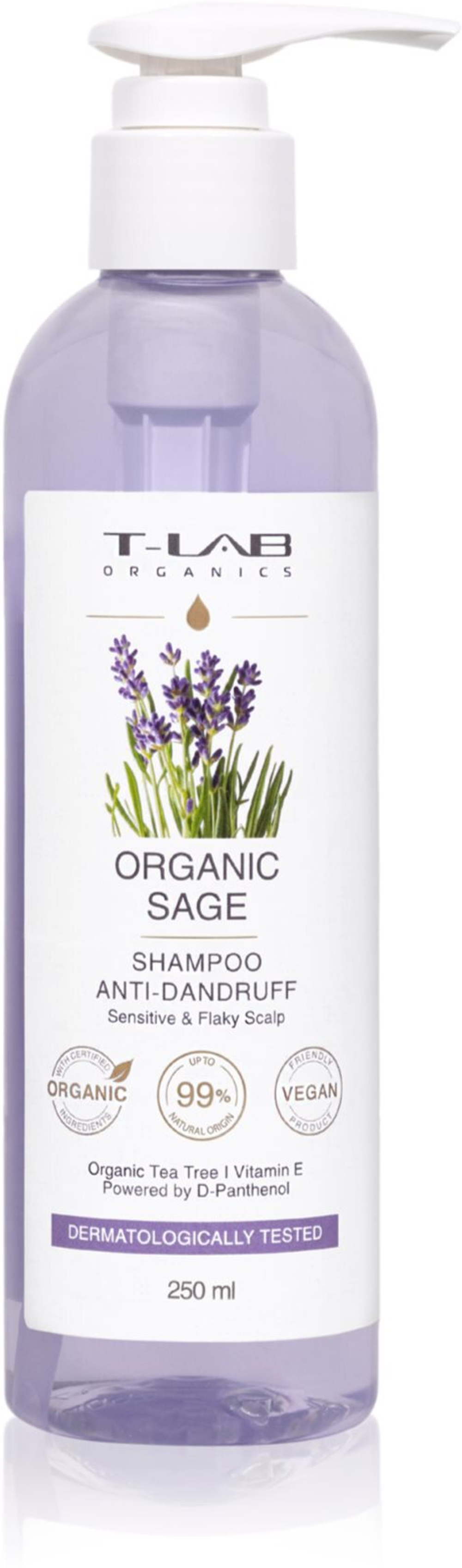 T-LAB Organics Organic Sage Anti-Dandruff Shampoo - шампунь против перхоти /   0  ml  / GTIN 5060466666368