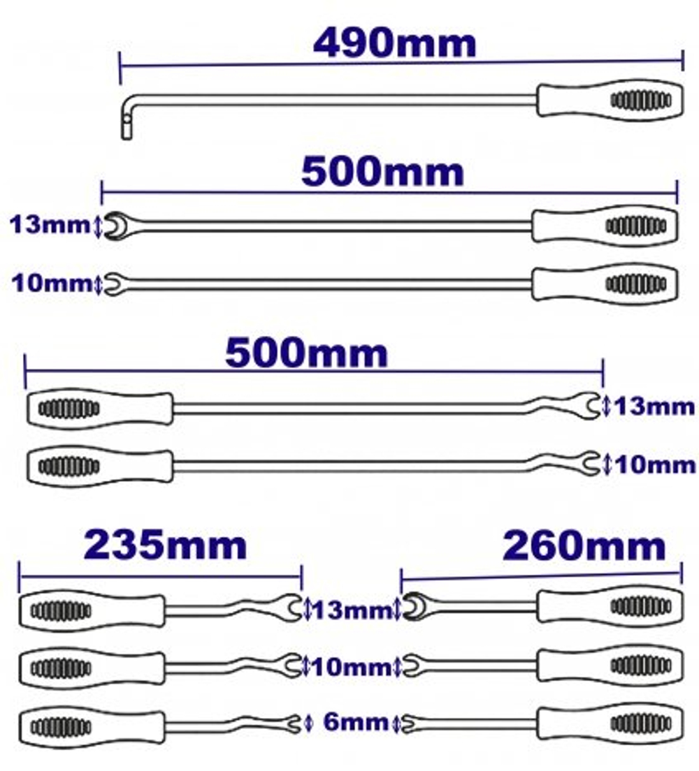 Набор съемников пистонов KA-5164-11