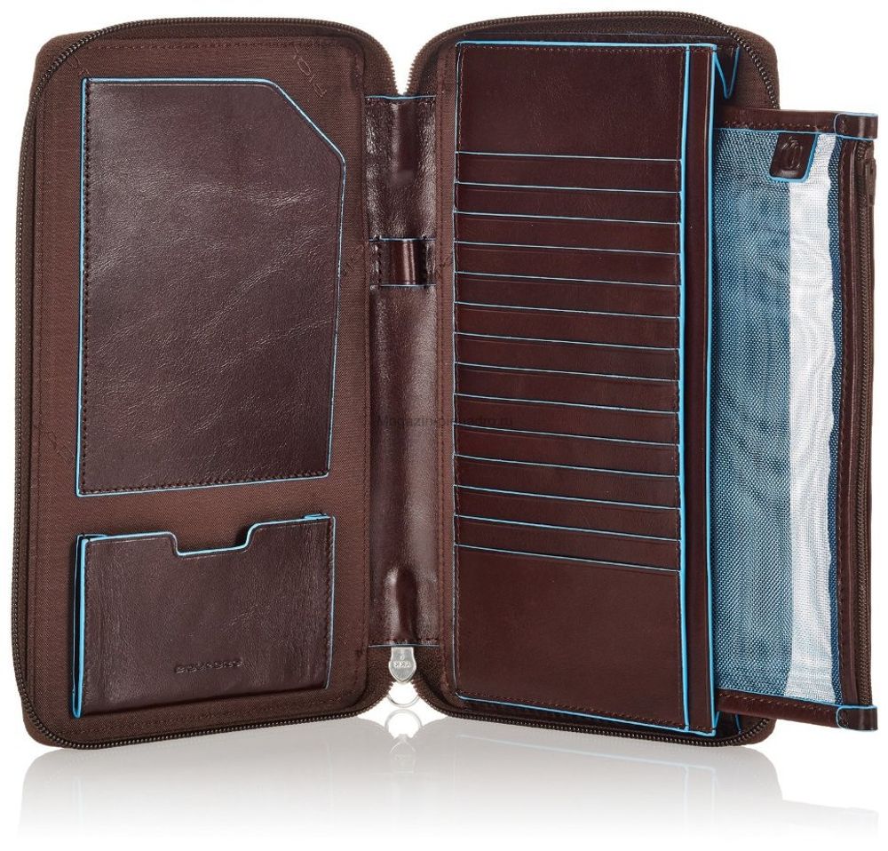 Мультипортмоне Piquadro Blue Square коричневый телячья кожа (PP3246B2/MO) 1