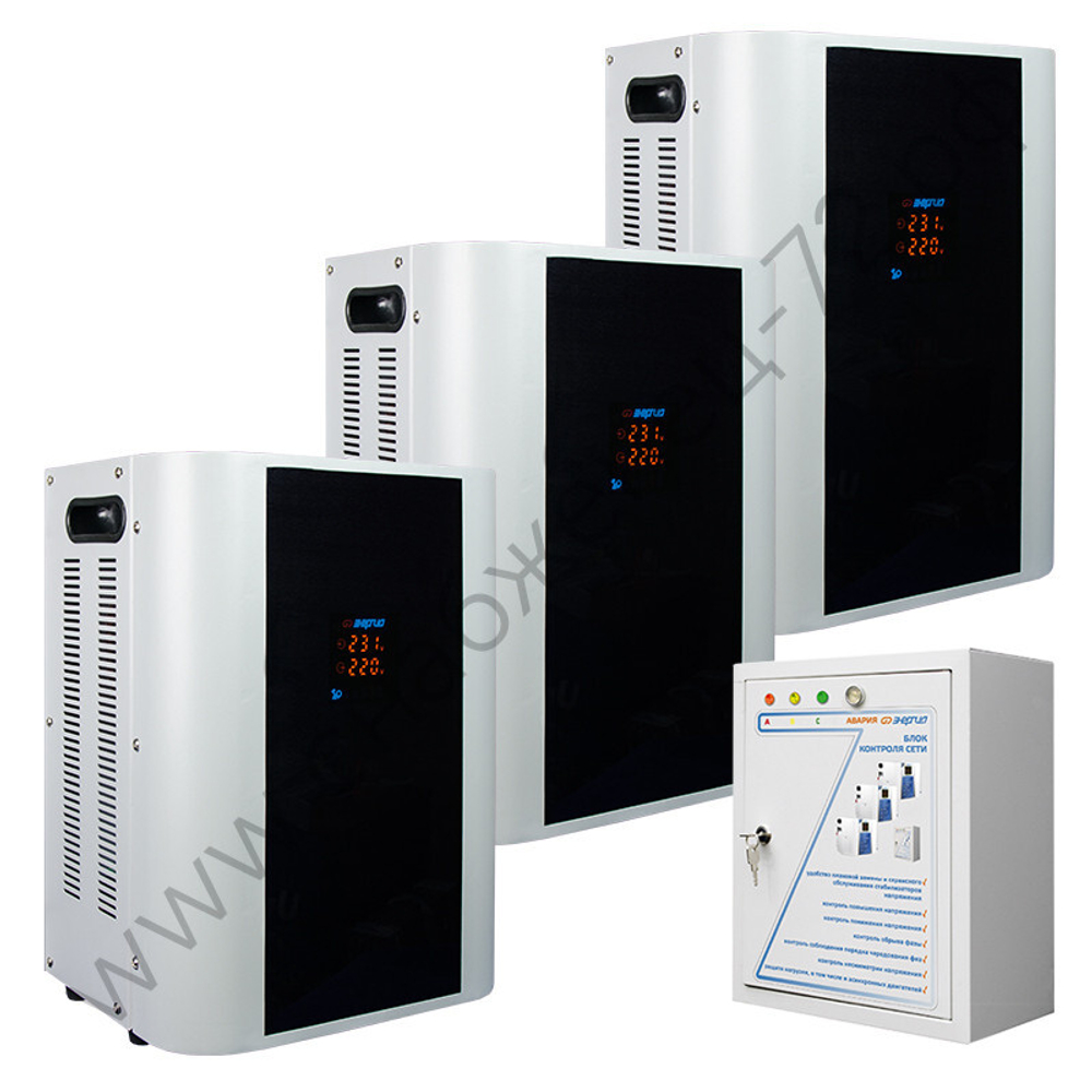 Трехфазные комплекты стабилизаторов напряжения Энергия Hybrid