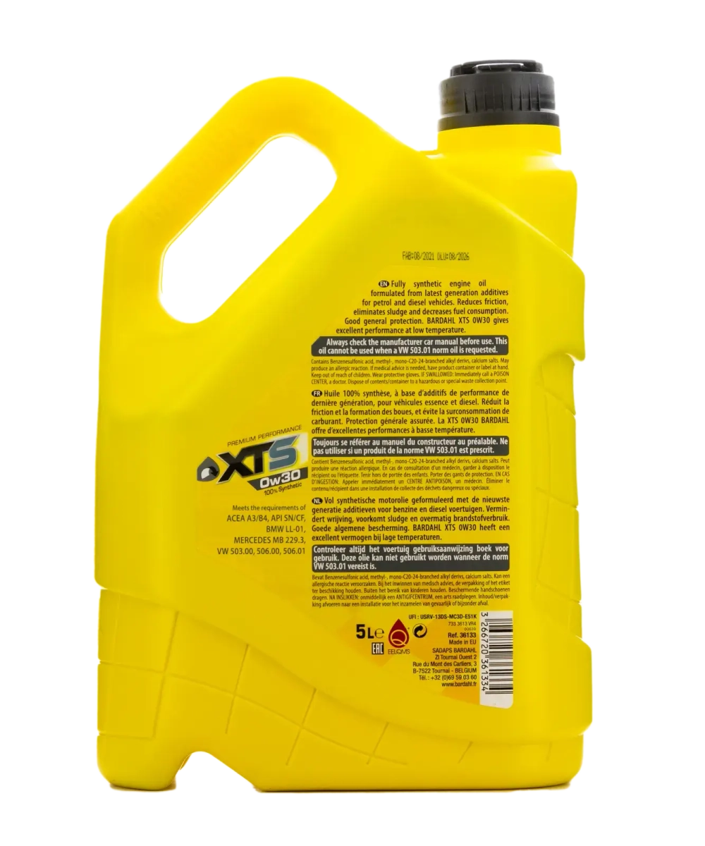 0W30 XTS A3/B4, API SN/CF 5L (синт. моторное масло)