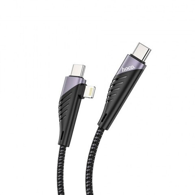 Кабель 2 в 1 Hoco HOCO U95 Freeway PD, 1,2 м, 012769 Черный