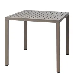 Стол пластиковый Cube 80х80 см, коричневый