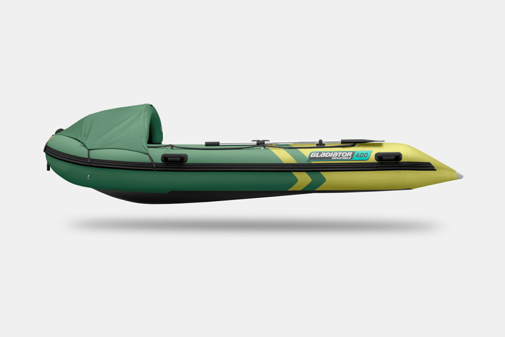 Надувная лодка GLADIATOR C400AL зелено-оливковый