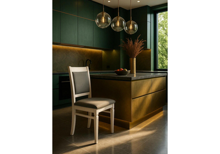 Стул деревянный Woodville Арнол серый, белый, ножки белые