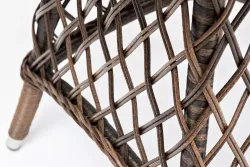 "Эспрессо" плетеный круглый стол, диаметр 80 см, цвет коричневый