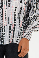 23429 Блузка женская (серый  принт)