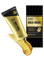 FarmStay. Маска-пленка с коллоидным золотом и муцином улитки 24K Gold Snail Peel Off Pack