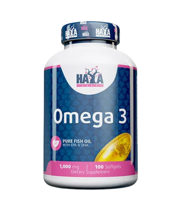 HaYa Labs " Омега 3 " ( Omega 3 ) 1000 mg, 100 Softgels