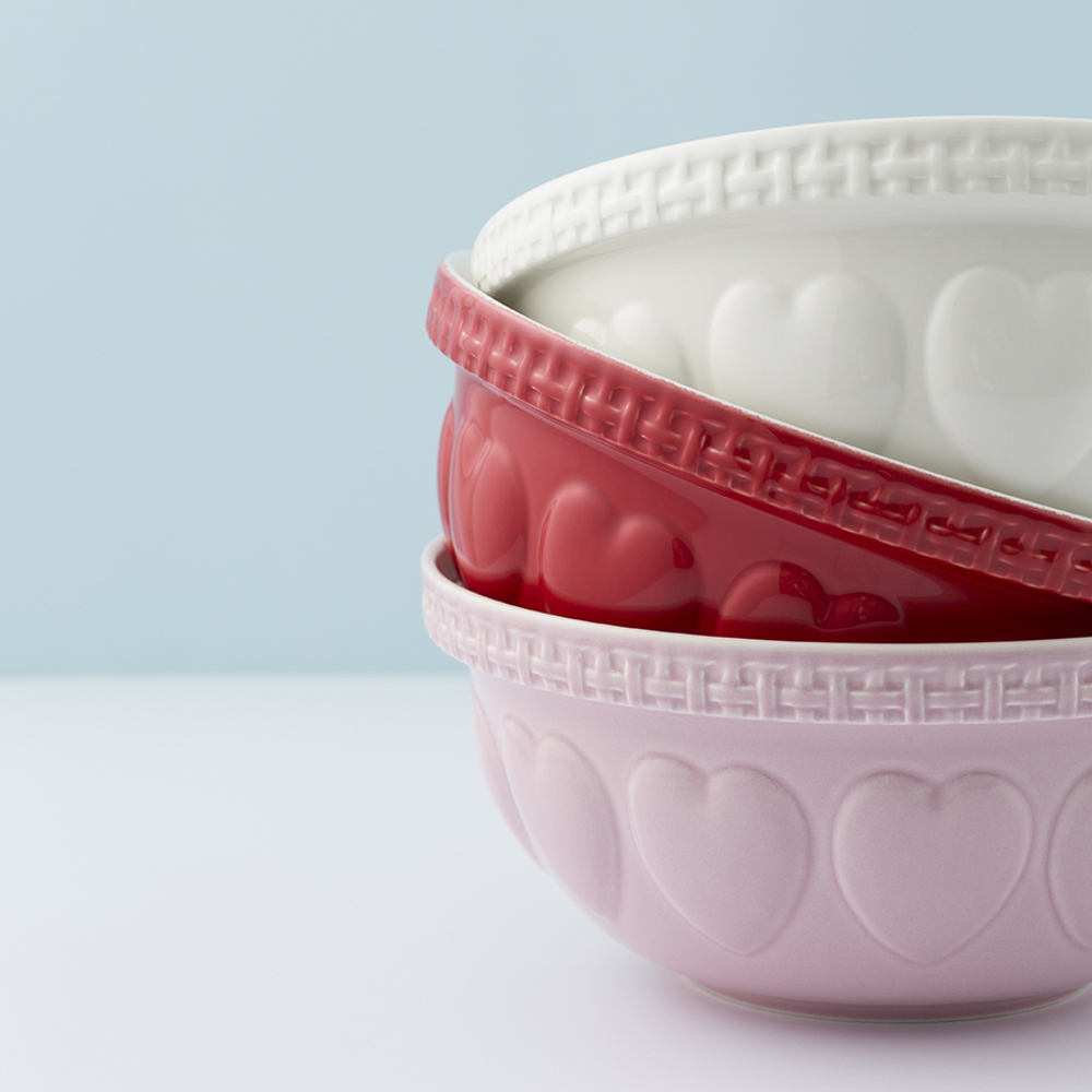 Миска для смешивания hearts, D29 см, 4 л, кремовая