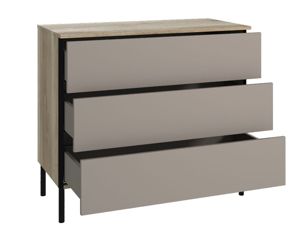 Комод для одежды с 3 ящиками Сиэтл, бежевый