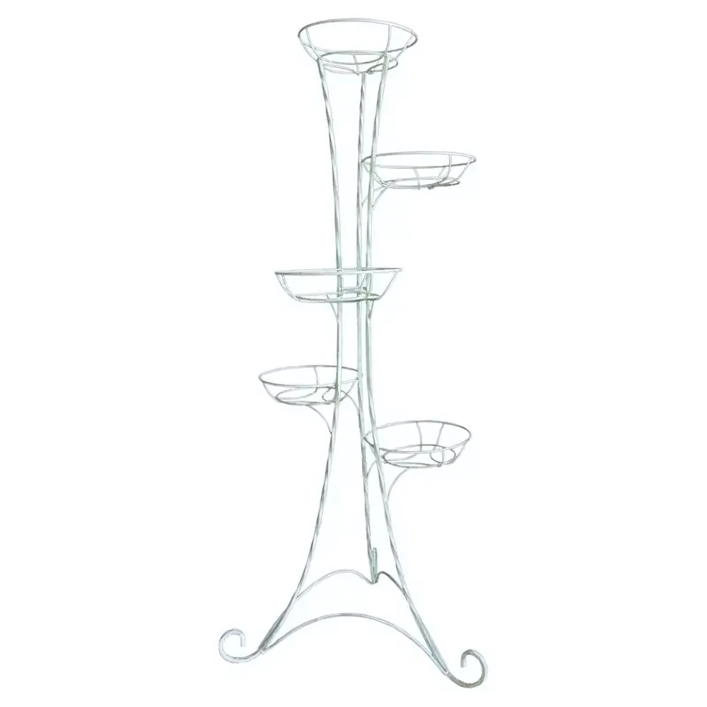 Подставка белая витая классическая 5-ти горшковая