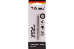 Сверло по стеклу и керамике 6 мм, шестигранный хвостовик KRANZ KR-91-0642