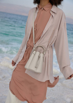 Сумка Polene Numéro Huit Mini EDITION TEXTURED CHALK