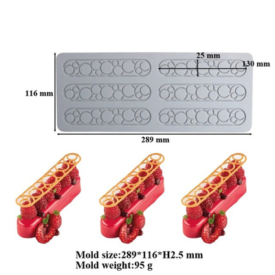 Силиконовый коврик для декора "Круги №7" LFM-276