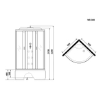 Душевая кабина Niagara Ultra 90x90 NG-308-01 с гидромассажем