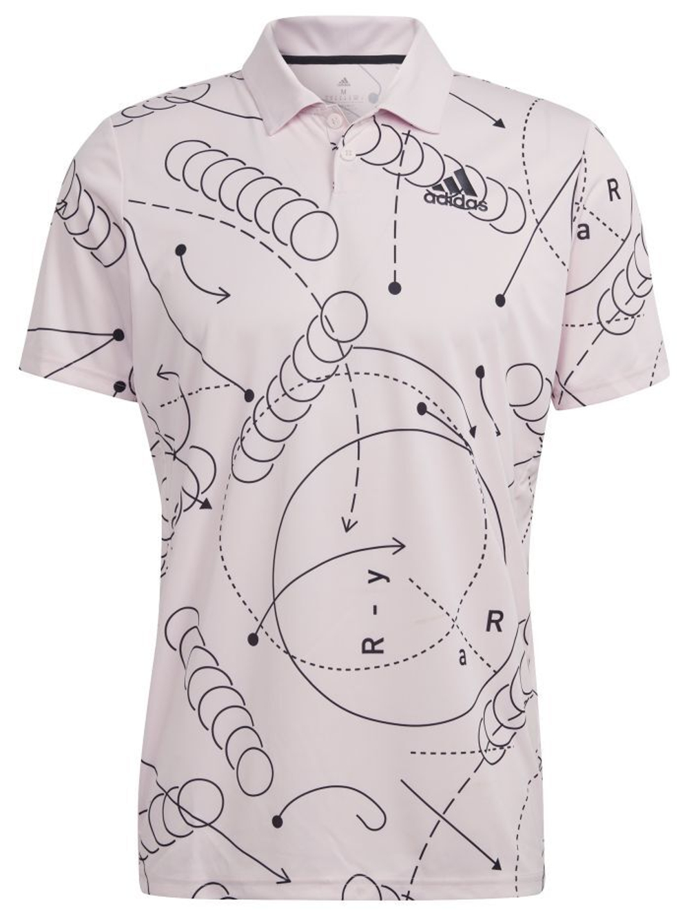 Мужское теннисное поло Adidas Club Graph Polo - clear pink