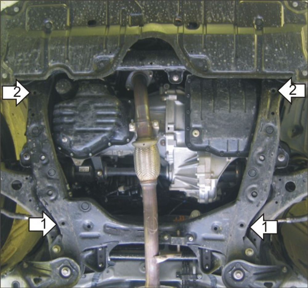 Защита картера Двигателя, КПП. 2 мм, Сталь. для Toyota Camry, Lexus ES 250 2012-2018 MOTODOR.72502