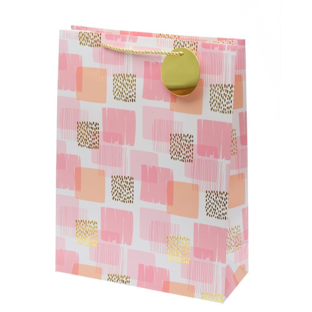 GAEM Пакет подарочный L (бумага 210г/м2, блок 12шт), L30 W12 H40 см, 4в.