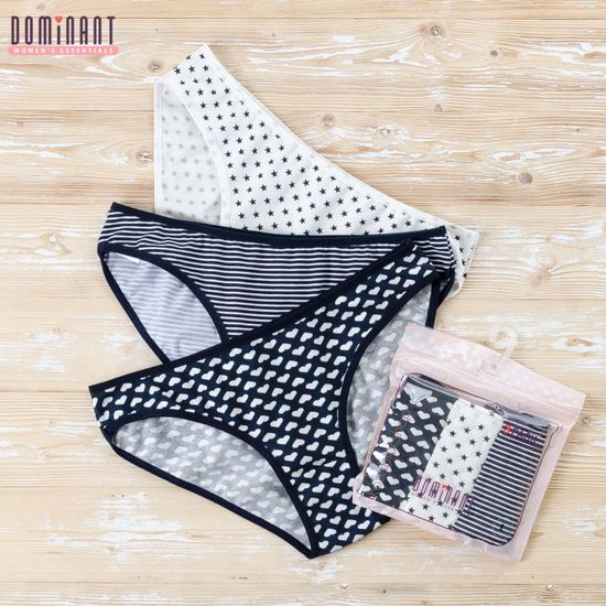 Трусики женские DOMINANT 35000-8, BIKINI, 3 шт. в уп.