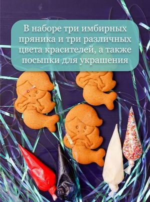 Набор для мастер-класса роспись пряников - 4 Деда Мороза