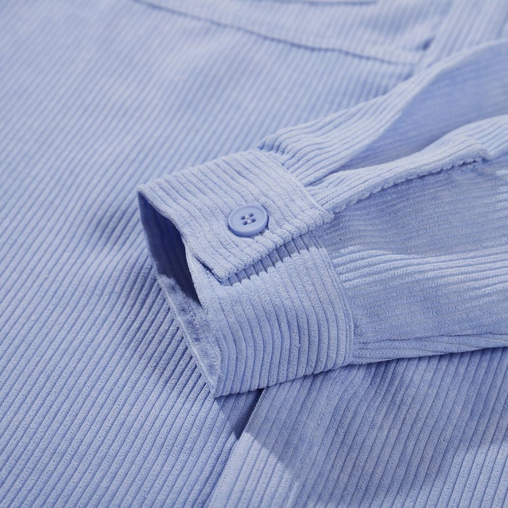 Рубашка YMKASHIX Velvet Button Сиреневая