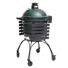 Керамический угольный гриль DinoEgg Classic Green, 46 см, с ножками и столиками