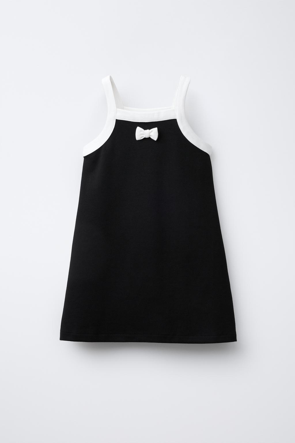 ZARA ПЛАТЬЕ С БАНТОМ, ЧЕРНЫЙ