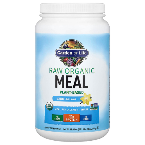 Garden of Life, RAW Organic, коктейль-заменитель еды, ваниль, 1050 г (2 фунта 5,04 унции)