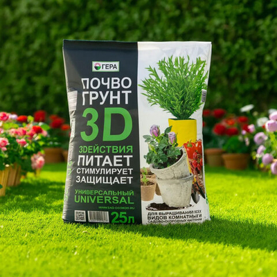 Грунт 25л ГЕРА 3D+Универсальный