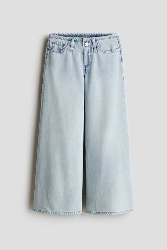 H&M Джинсы с широкими штанинами, светло-голубой