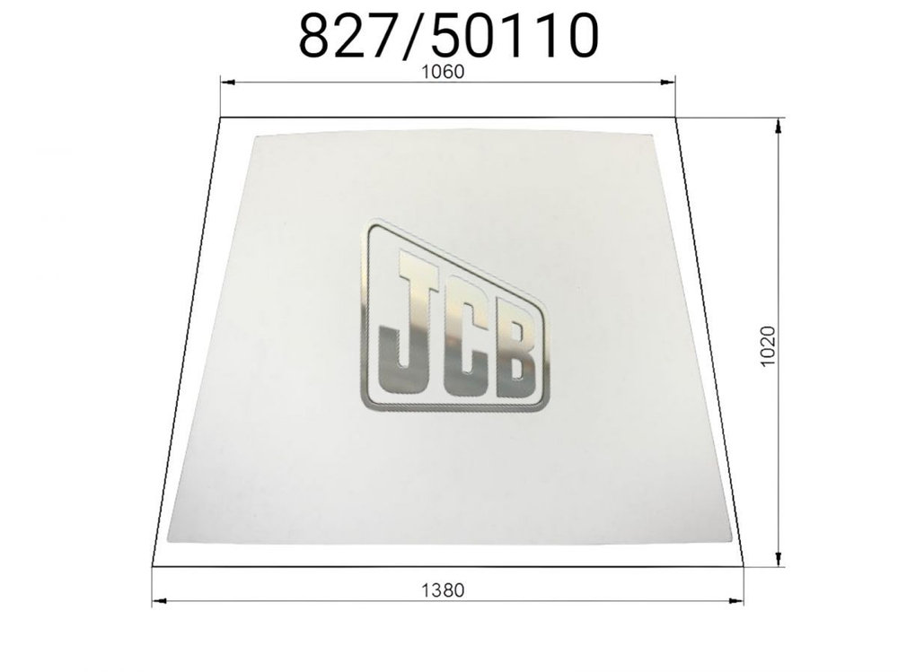 Стекло лобовое JCB 827/50110