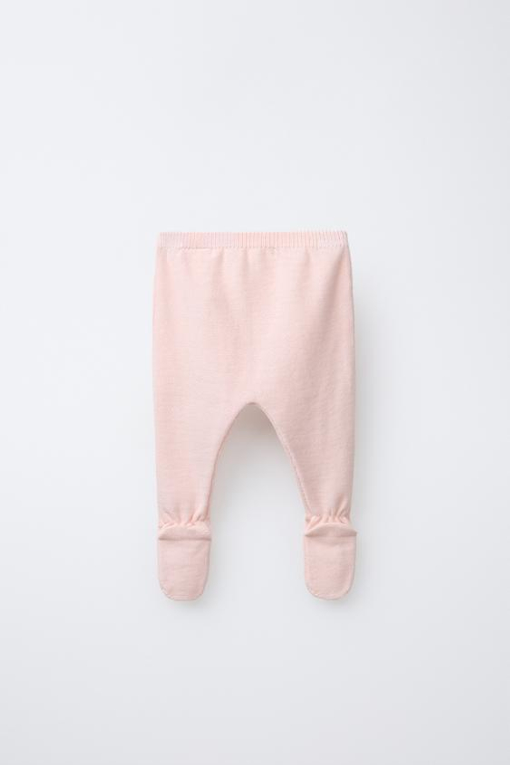 ZARA ТРИКОТАЖНЫЕ ЛЕГИНСЫ С БАНТОМ, РОЗОВЫЙ