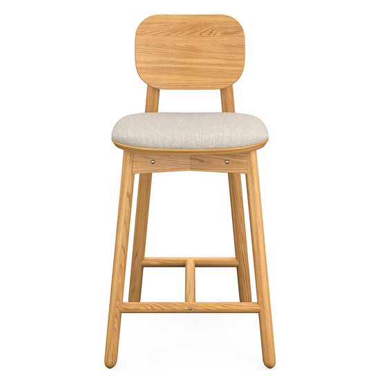 Стул полубарный saga, рогожка, бежевый